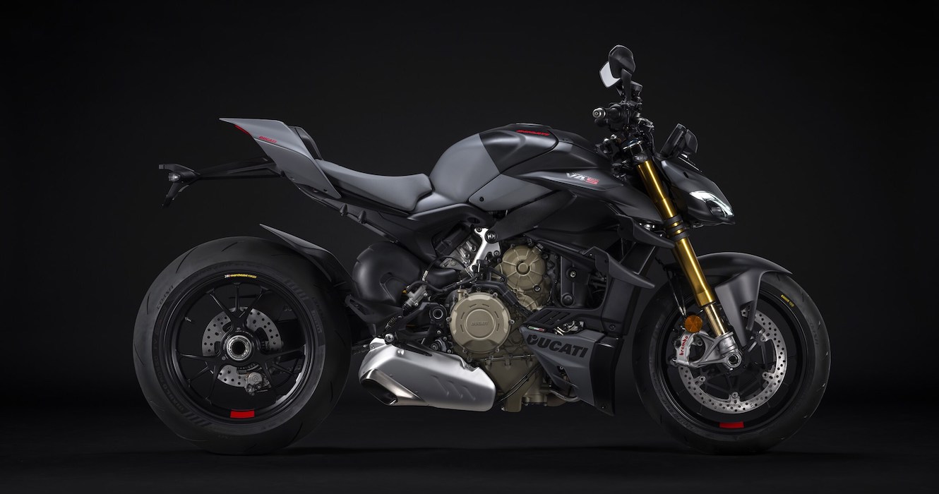 Ducati Streetfighter V4 S is mat zwart en grijs